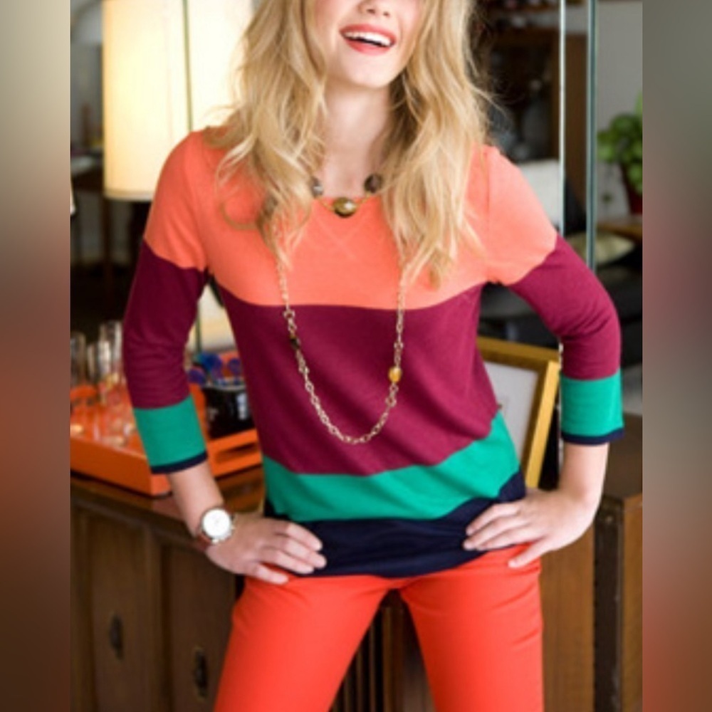 J Crew color block sweater size XXS